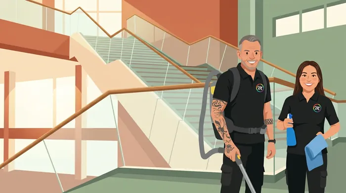 Treppenhausreinigung im Zürcher Oberland, Illustration von Multi Clean Service