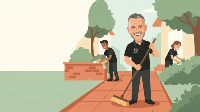 Umgebungsarbeiten im Zürcher Oberland, Illustration von Multi Clean Service